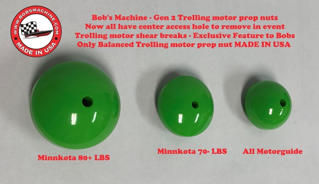 Bob's 2nd generation Balanced trolling motor prop nuts Discount code